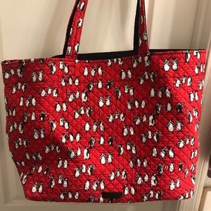 Large Vera Bradley Tote - Penguin Print